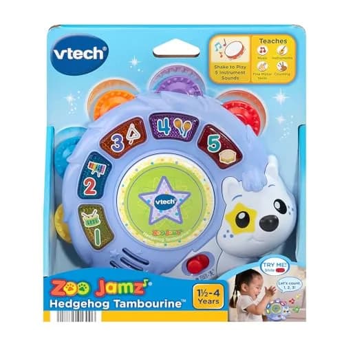 VTech Zoo Jamz Hedgehog Tambourine with Instruments and Games | Musical Toy for Toddlers 6.5" x 6" x 1.7" thumbnail 7