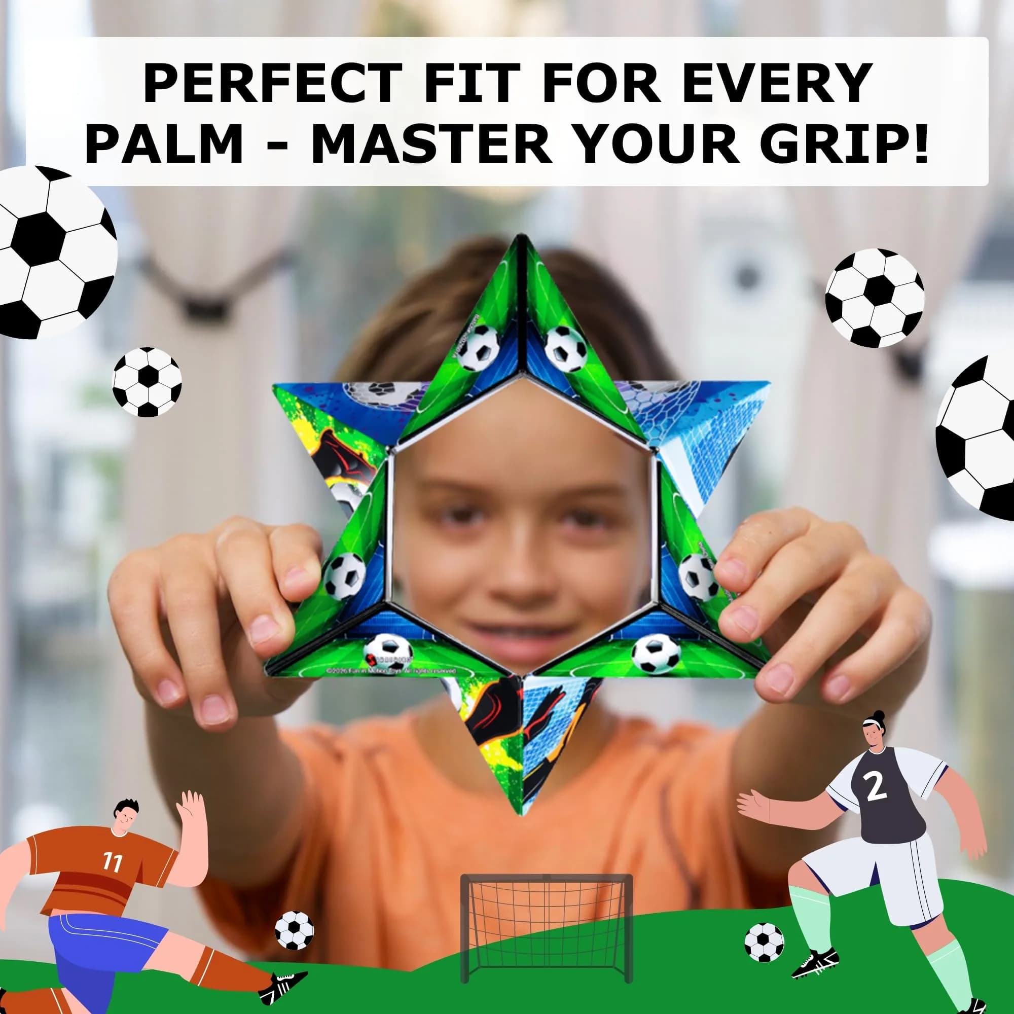 Shashibo Soccer Dodeca Sensory Fidget Toy | Shape Shifting Cube for Kids & Adults thumbnail 4