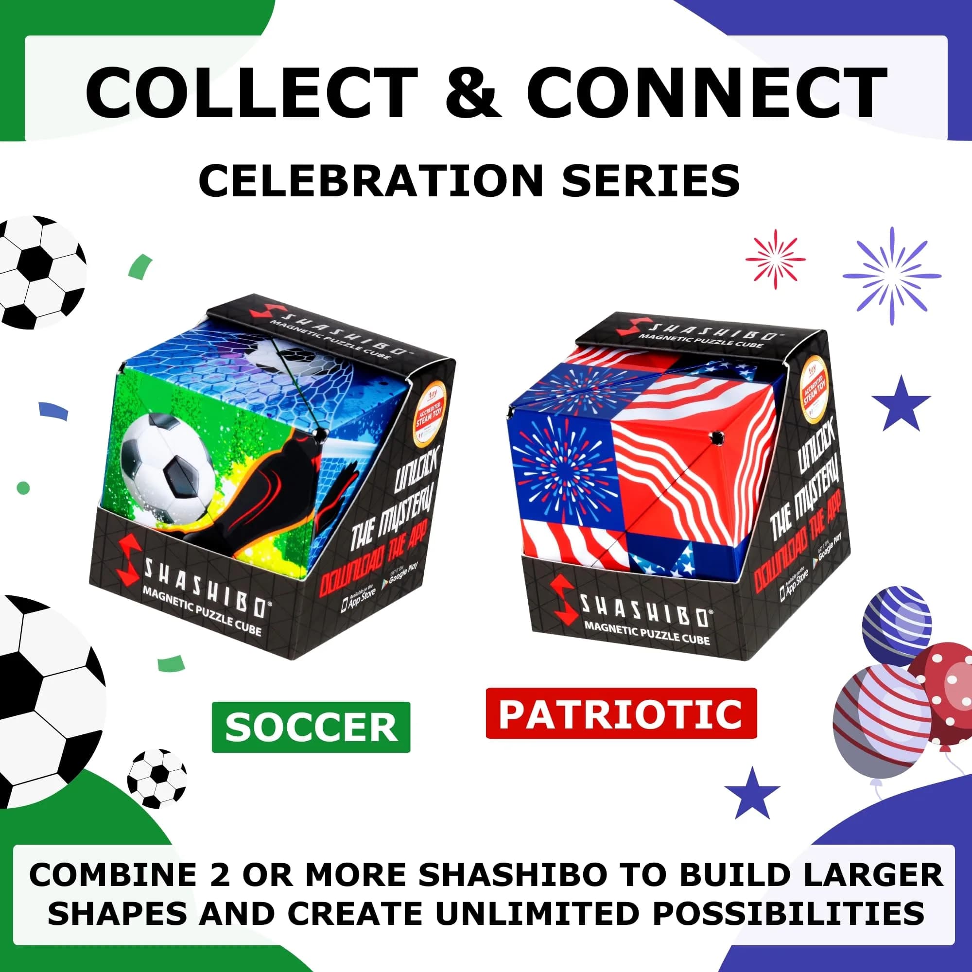 Shashibo Soccer Dodeca Sensory Fidget Toy | Shape Shifting Cube for Kids & Adults thumbnail 5