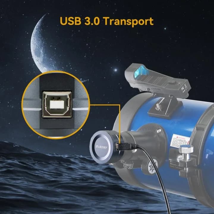 SVBONY SV105 Telescope Camera with UHC Filter | USB 2.0 IMX307 CMOS Color Astrophotography Camera for Beginners thumbnail 6