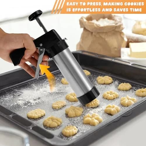bigjvbfv Churro Maker Machine with 3 Tips & Piping Bag, Stainless Steel, Black | Easy Homemade Churros thumbnail 4