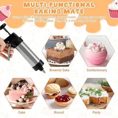 bigjvbfv Churro Maker Machine with 3 Tips & Piping Bag, Stainless Steel, Black | Easy Homemade Churros thumbnail 8