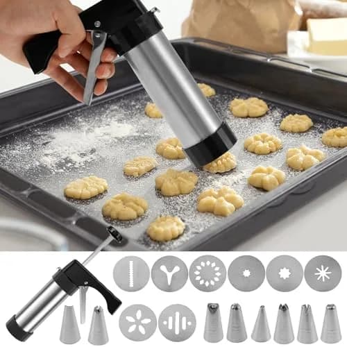 bigjvbfv Churro Maker Machine with 3 Tips & Filling Bag | Stainless Steel, Black (22x15x5.6 cm) thumbnail 4