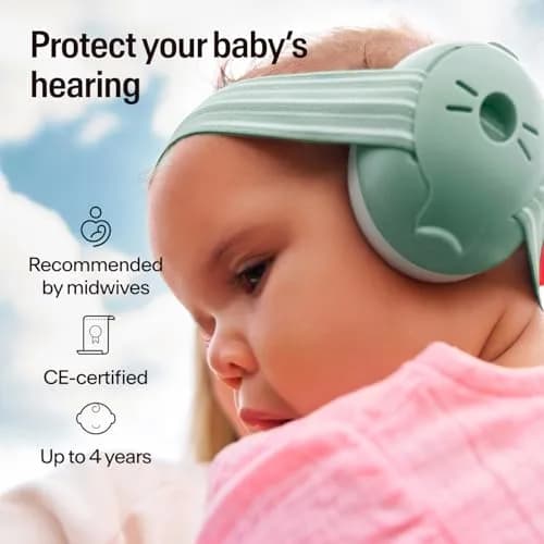 Alpine Muffy Baby Ear Muffs Noise Protection | Toddler Ear Protection Sage 114g (4oz) thumbnail 2