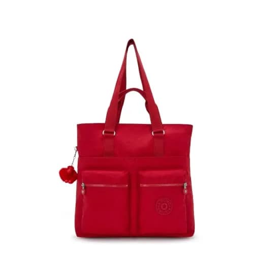 Kipling Women's India Tote Bag Ruby Red | Laptop Compartment, Trolley Sleeve, 25L Capacity thumbnail 1