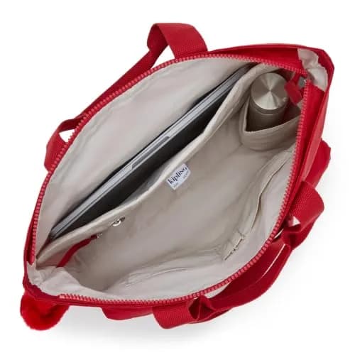 Kipling Women's India Tote Bag Ruby Red | Laptop Compartment, Trolley Sleeve, 25L Capacity thumbnail 3