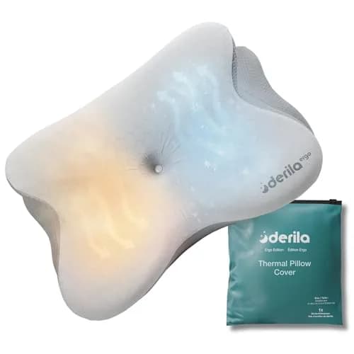 Derila Ergo Thermal Pillow Cover for Cervical Neck Pillow 54cm x 36cm x 12cm | Cooling Fabric for Better Sleep thumbnail 1