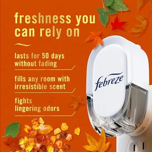 Febreze Fade Defy Plug Air Freshener Refill, Crisp Fall Breeze Scent, 3.5 Fl Oz (103ml) | Lasts 50 Days on Low thumbnail 2