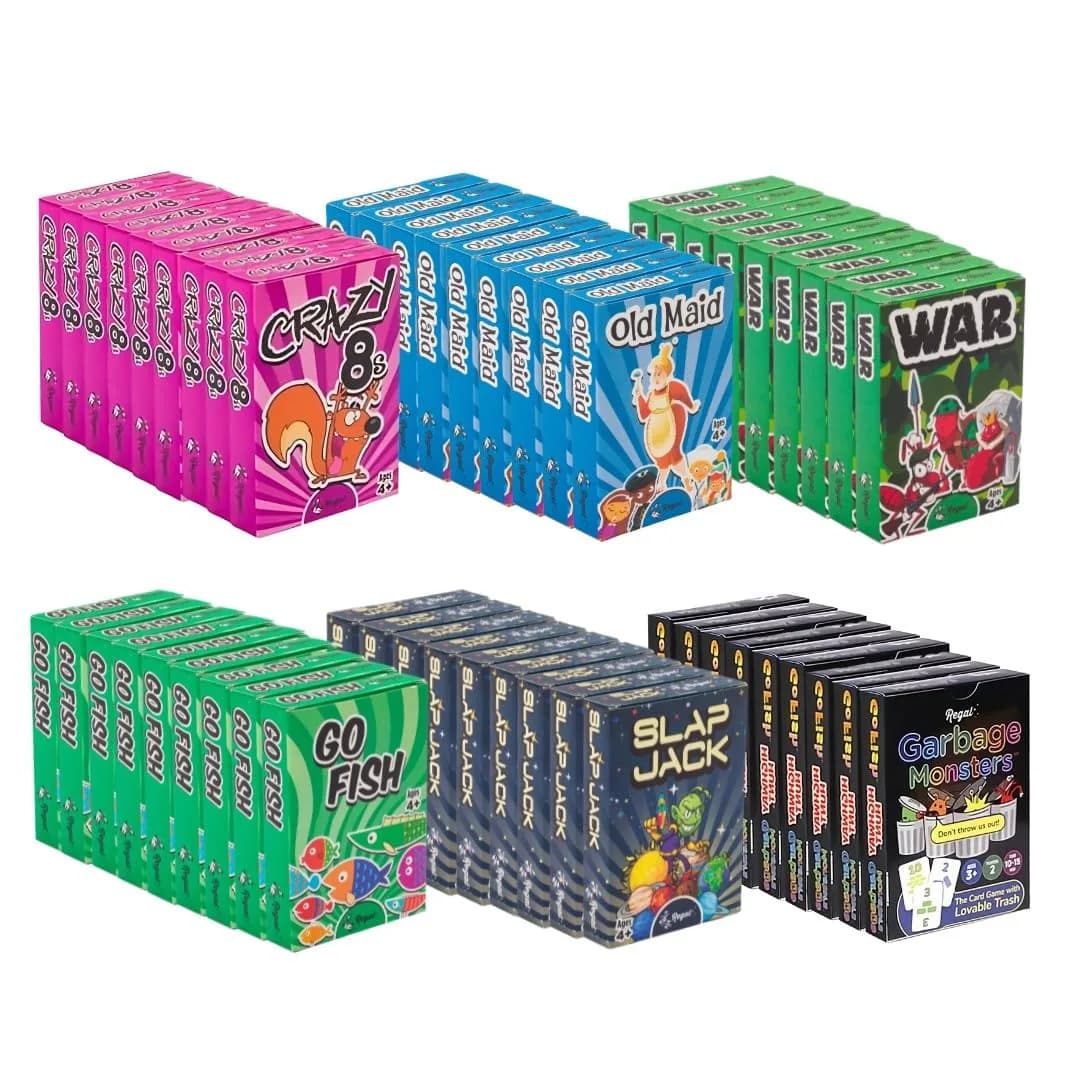 Regal Games Classic Card Games Set - 6 Classic Card Games for Kids & Families | 0.5 lb (0.23 kg) — Original Decks