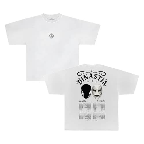 Peso Pluma Dinastía Tour Luchador Dateback T-Shirt | 100% Cotton, Regular Fit, Crew Neck, Graphic Print thumbnail 1