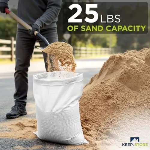 Keep N Store Heavy Duty Sand Bags Pack of 24 | Flood Control & Industrial Use, 12x20 inches, 25 Pounds thumbnail 4