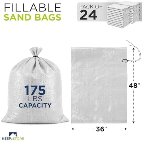Keep N Store Heavy Duty Sand Bags Pack of 24 | Flood Control & Utility (70-120 chars) thumbnail 2