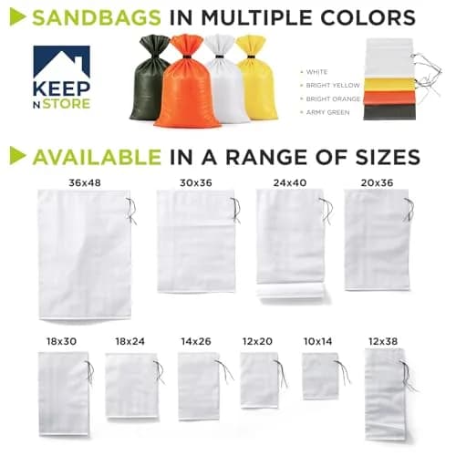 Keep N Store Heavy Duty Sand Bags Pack of 24 | Flood Control & Utility (70-120 chars) thumbnail 3