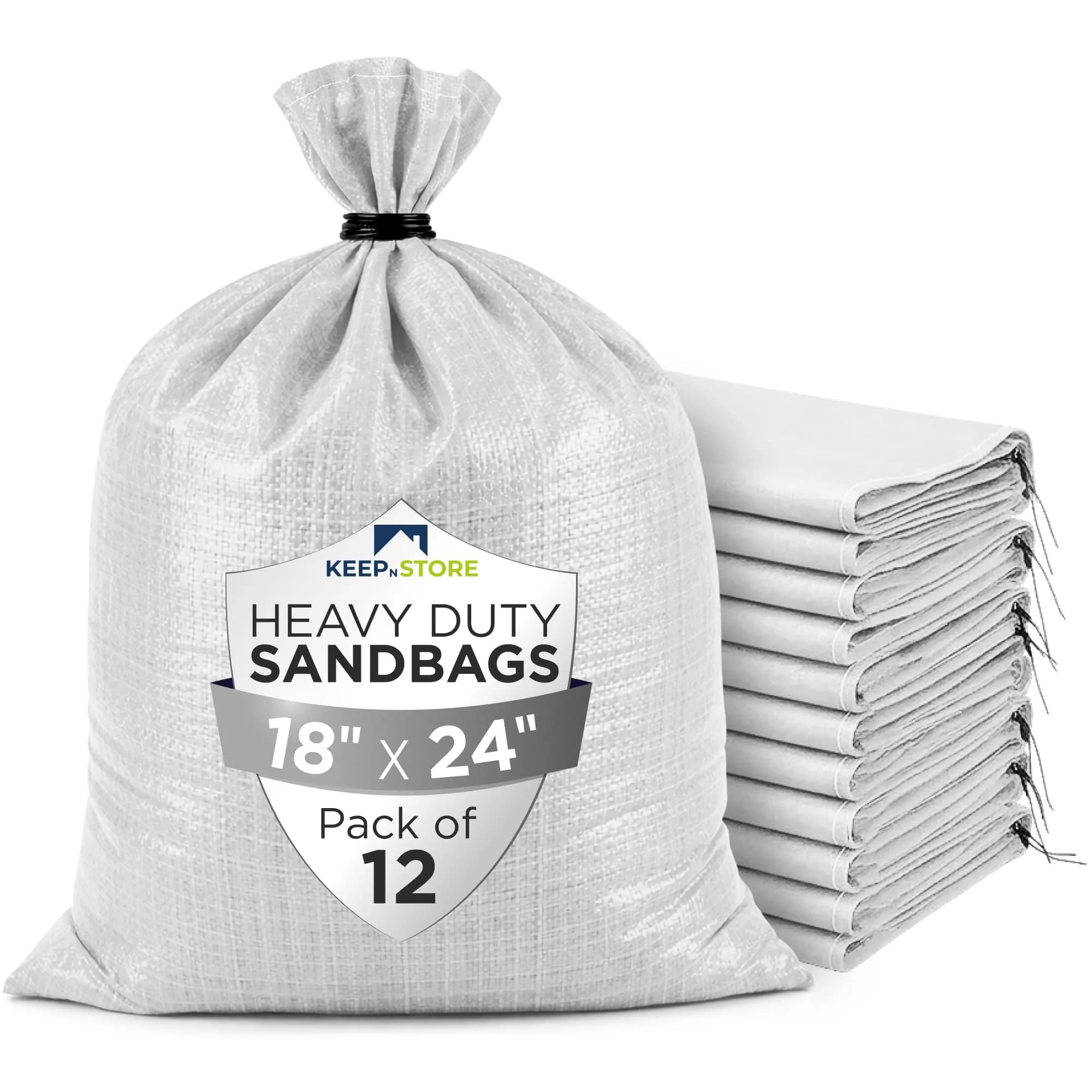 Keep N Store Heavy Duty Sand Bags Pack of 12 | Flood Control & Heavy Load Support (70-120 chars) - main product image