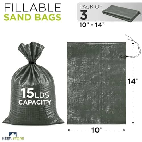 Keep N Store Heavy Duty Sand Bags Pack of 3 | Flood Control & Heavy Load Stabilization thumbnail 2