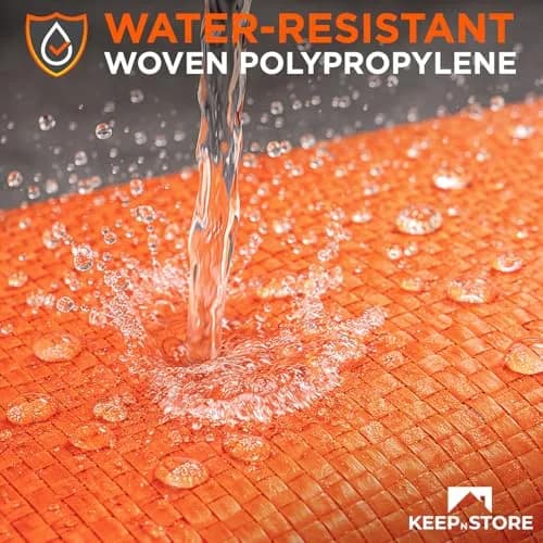 Keep N Store Heavy Duty Sand Bags Pack of 10 | 12x20 inch, 25 lb Capacity, UV Protected, Fillable with Ties, Bright Orange thumbnail 8