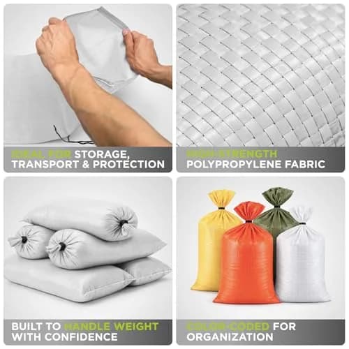 Keep N Store Heavy Duty Sand Bags Pack of 10, 36x48 inches (91.44x121.92 cm) | Flood Control & Weight Bags thumbnail 7