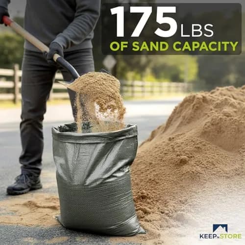 Keep N Store Heavy Duty Sand Bags Pack of 5, 36x48 inches | UV Resistant Woven Polypropylene Flood Control Bags thumbnail 4