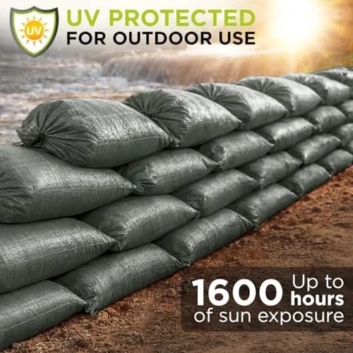 Keep N Store Heavy Duty Sand Bags Pack of 12 | Flood Control & Weight Stabilization 36x48 inches thumbnail 6