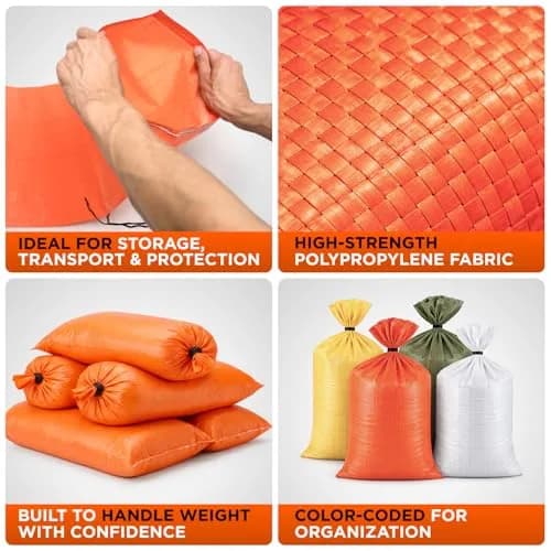 Keep N Store Heavy Duty Sand Bags Pack of 24 | Flood Control & Industrial Use, 30x36 inches, 150 Pounds Capacity thumbnail 7