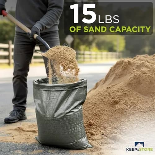 Keep N Store Heavy Duty Sand Bags Pack of 5 | Flood Control & Industrial Use, 10x14 inches, 15 Pounds thumbnail 4