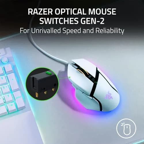 Razer Basilisk V3 Ergonomic Gaming Mouse White | 10 Programmable Buttons, 26K DPI Optical Sensor, RGB Lighting thumbnail 6
