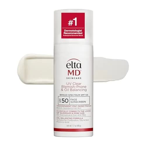 EltaMD UV Clear Blemish-Prone and Oil Balancing SPF 50 Face Sunscreen 50ml (1.7 oz) | Broad Spectrum Protection thumbnail 1
