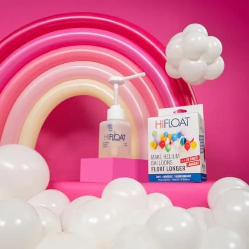 HI-FLOAT ULTRA HI-FLOAT Balloon Treatment with Pump – 5 oz (148ml) – Extends Helium Float Time Up to 25x for Latex Balloons | Professional Party & Event Decor Solution (12 Pack) thumbnail 7