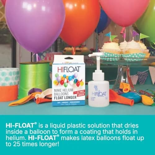 HI-FLOAT ULTRA HI-FLOAT Balloon Treatment with Pump – 5 oz (148ml) – Extends Helium Float Time Up to 25x for Latex Balloons | Professional Party & Event Decor Solution (12 Pack) thumbnail 3