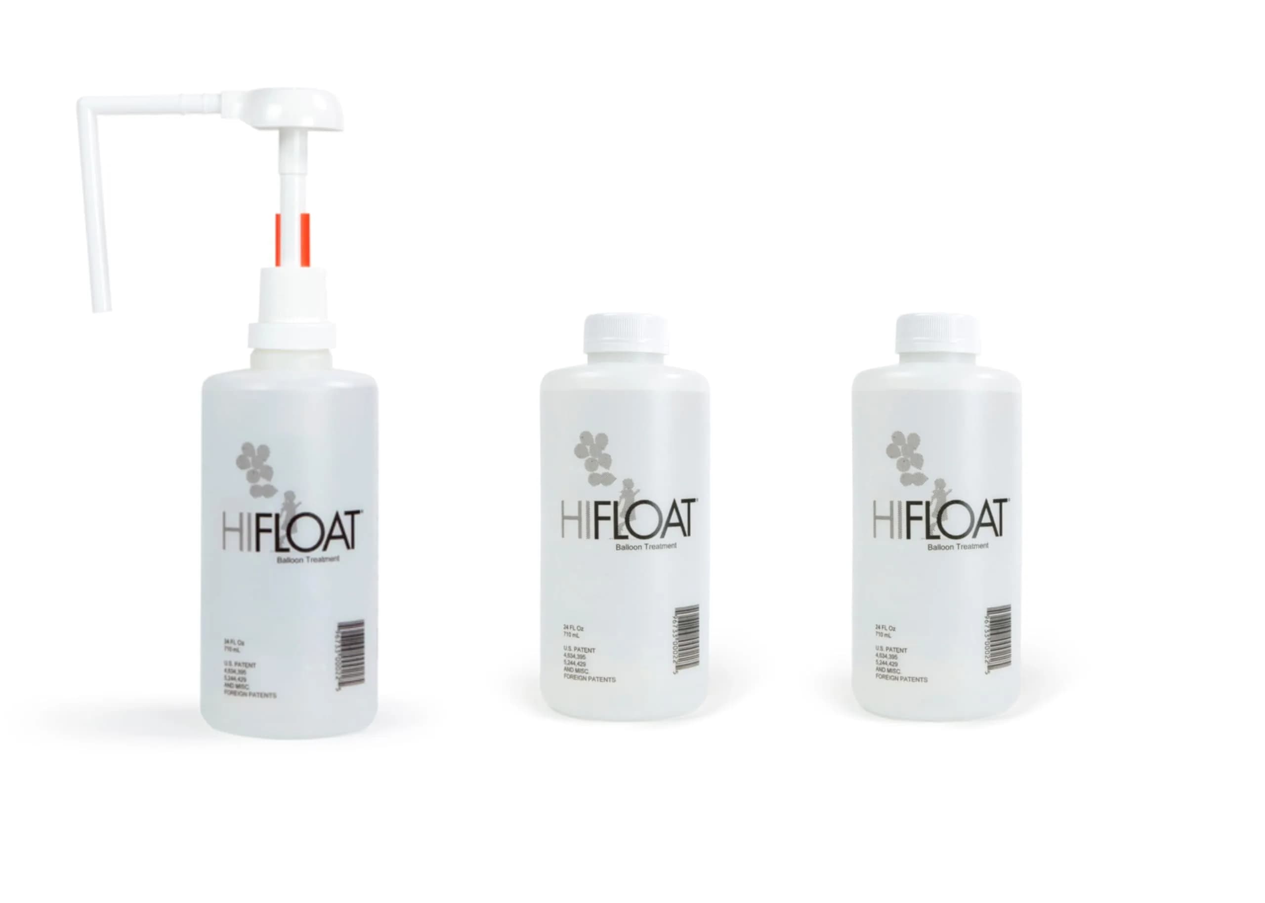 HI-FLOAT Ultra Hi-Float Balloon Treatment 24 oz (710 ml) Bottles with Pump (3 Pack) | Extends Helium Balloon Float Time Up to 25x Longer — 3-Pack