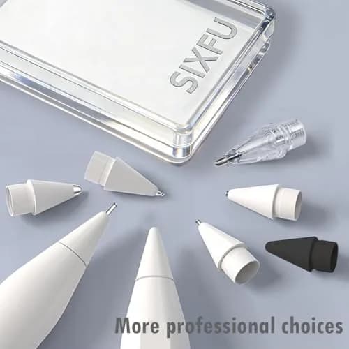 SIXFU 8 Styles Replacement Tips for Apple Pencil Pro, 1st/2nd Gen, USB-C, Logitech Crayon | 9-Piece Set with Storage Box thumbnail 7
