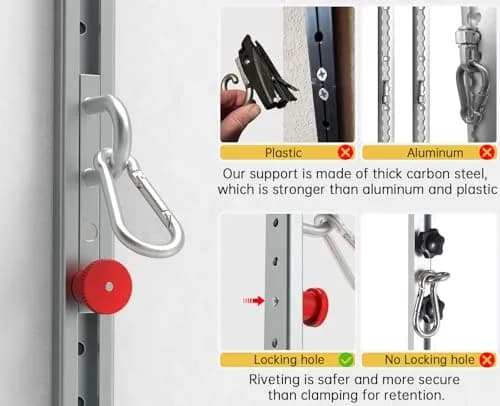 KOMOHOM Adjustable Resistance Band Wall Anchor -Space Saving Fitness System thumbnail 4