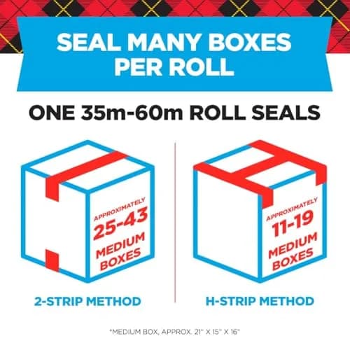 Scotch Heavy Duty Shipping Packaging Tape 3850, Clear, 2 Rolls | Industrial Strength Adhesive thumbnail 3
