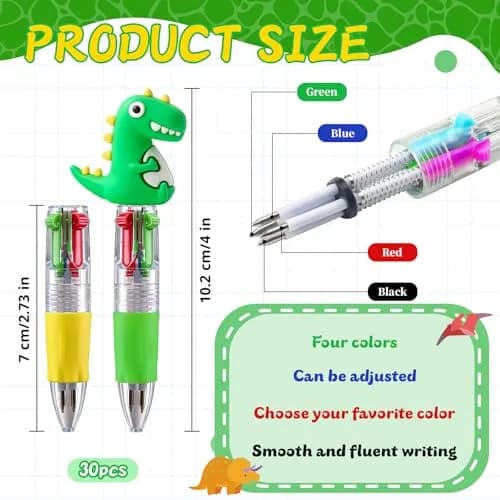 CZWZ 30Pcs Mini Multicolor Pens in One 4-in-1 Cute Pens Bulk for Kids | 30 Pens, Assorted Ink thumbnail 2