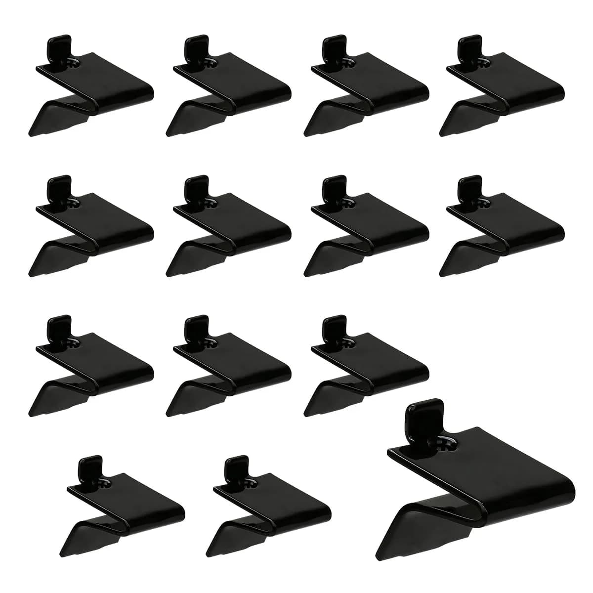 Lenink Pilaster Shelf Clip 28 Pcs Silver | Adjustable Metal Shelf Supports for Home & Office — Black