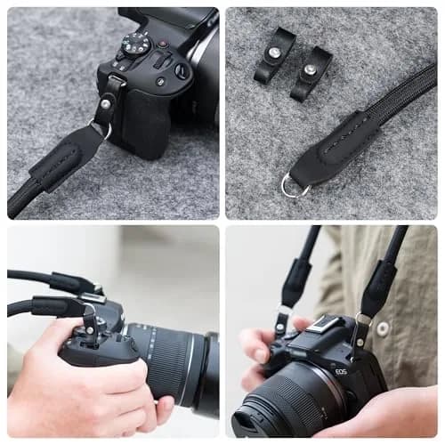 JJC R50 V R6 R5 II Camera Hand Wrist Shoulder Neck Strap Adapter Loop Connector | Durable Microfiber Leather & PVC (for Camera w Square Hole) thumbnail 9