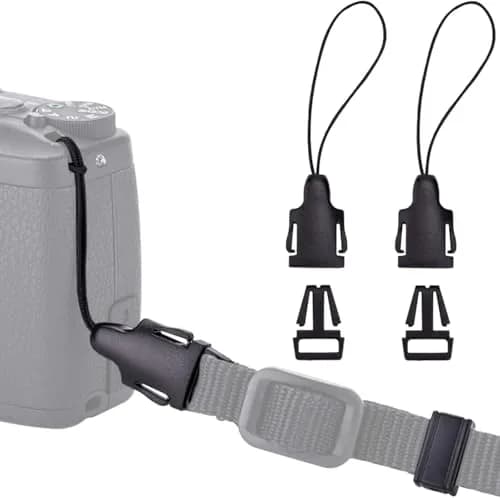 JJC Quick Release QD Loops Buckle Clip Adapter Connector for Sony ZV-1 II ZV1 RX100 VII VI VA V IV D-LUX8 G7X Mark III Cameras | Pack of 2 thumbnail 1