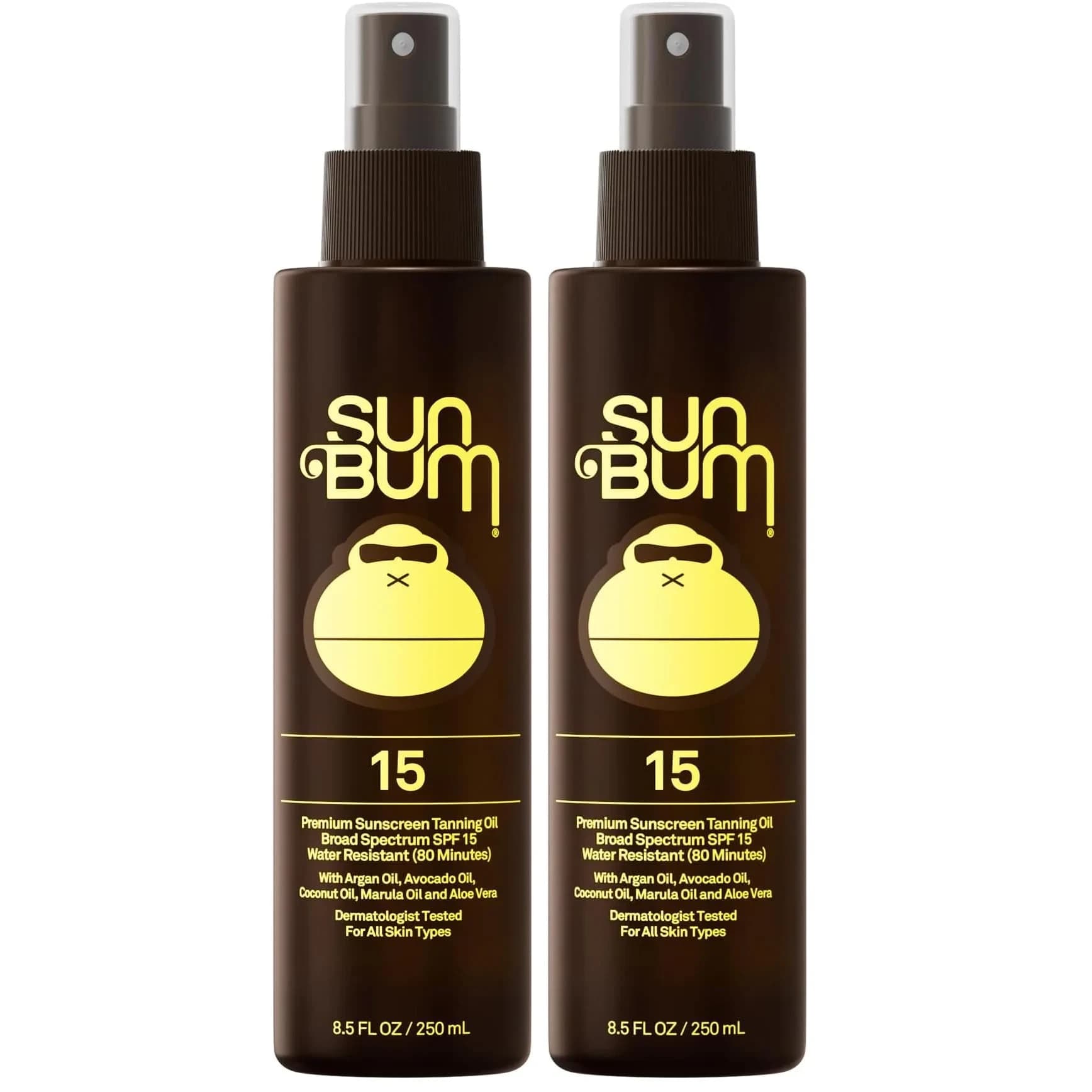 Sun Bum SPF 15 Moisturizing Tanning Oil 252ml (8.5 Fl Oz) | Broad Spectrum UVA/UVB Protection — 8.5 Fl Oz