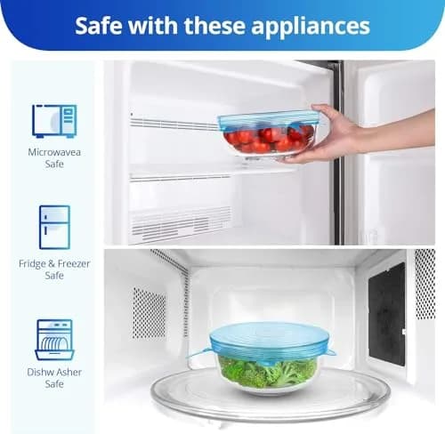DAILY KISN Silicone Stretch Lids 12PCS | Eco-Friendly Reusable Food Covers thumbnail 5