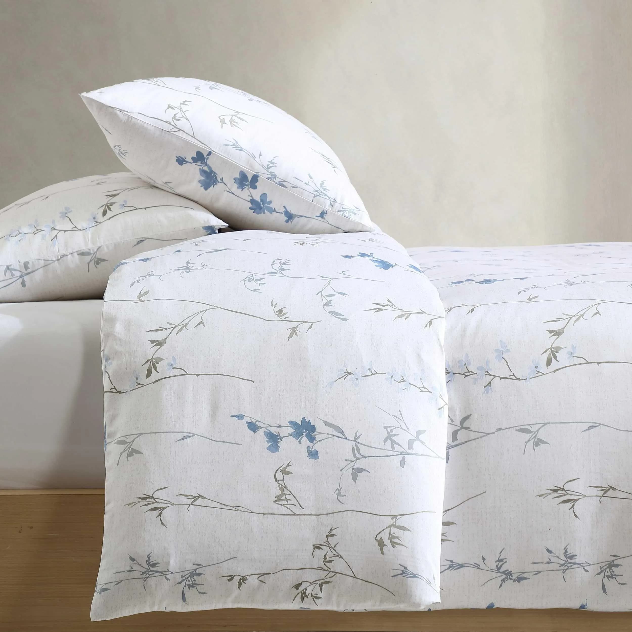 Calvin Klein Duvet Cover Set King Size | Soft Cotton, Floral Pattern, 107"W x 92"L thumbnail 4