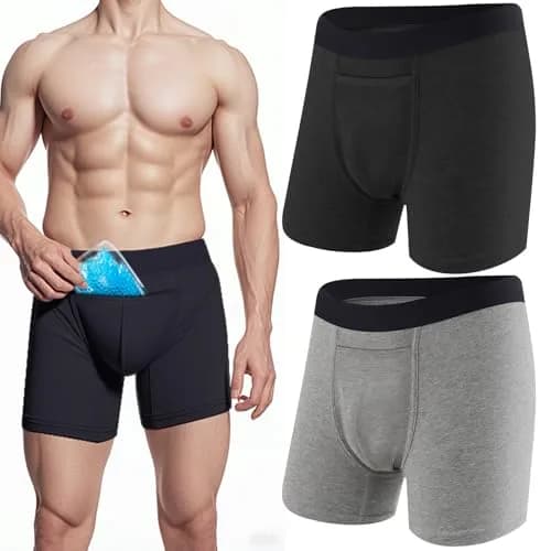 Janmercy Vasectomy Underwear Men Briefs XXL | Supportive Ice Pack Pocket for Recovery thumbnail 1