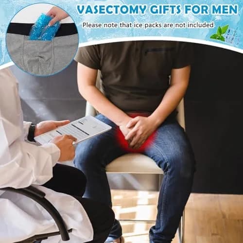 Janmercy Vasectomy Underwear Men Briefs XXL | Supportive Ice Pack Pocket for Recovery thumbnail 2