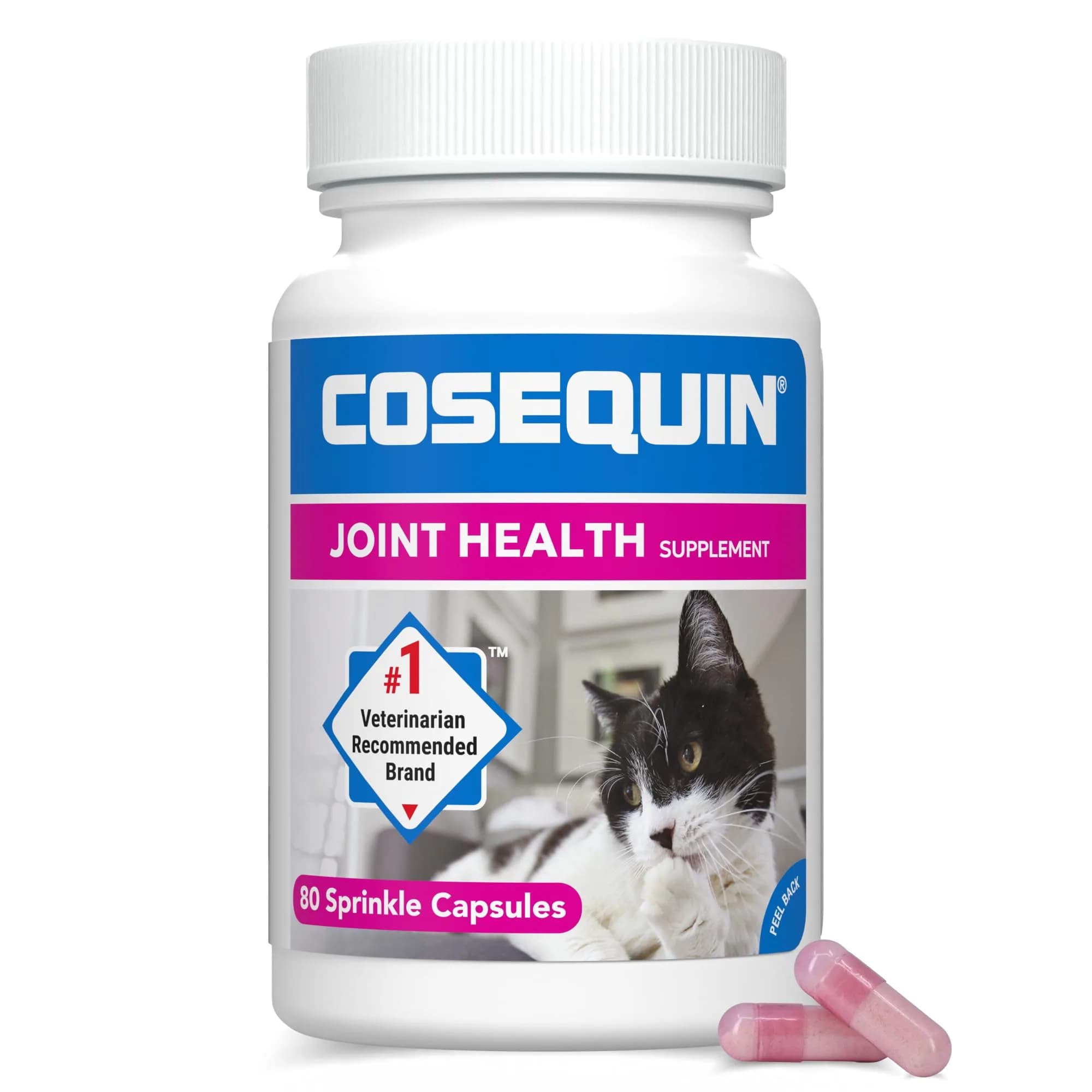 Nutramax Cosequin for Cats Joint Health Supplement Sprinkle Capsules 160 Count (75 mg Glucosamine, 60 mg Chondroitin) | Supports Joint & Skin Health - main product image