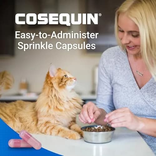Nutramax Cosequin for Cats Joint Health Supplement Sprinkle Capsules 160 Count (75 mg Glucosamine, 60 mg Chondroitin) | Supports Joint & Skin Health thumbnail 4