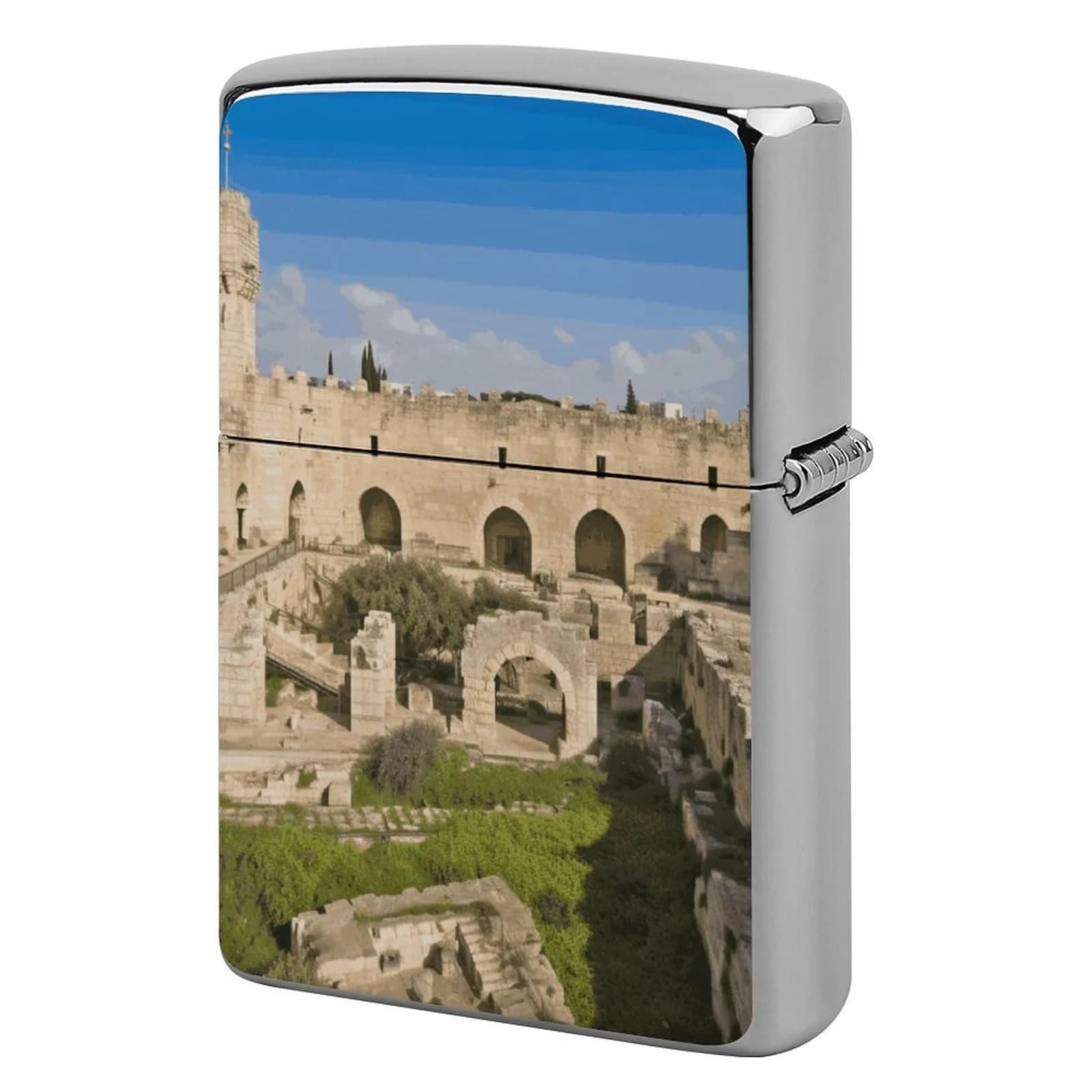 TKJMCSW Israel at The Tower of David Lighter Case Pouch 2.2 x 1.5 in Copper | Scratch & Drop Resistant - main product image