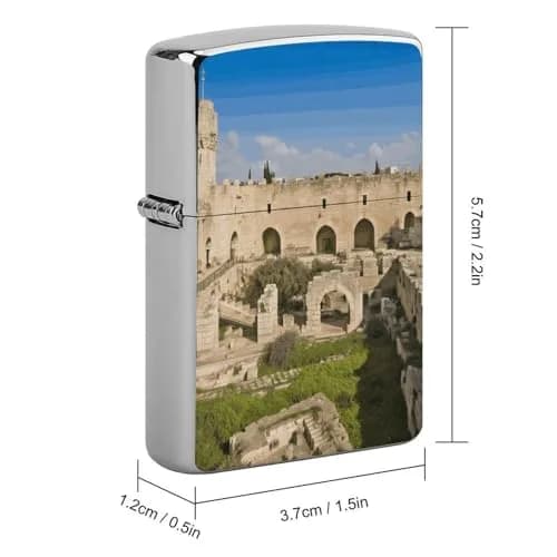 TKJMCSW Israel at The Tower of David Lighter Case Pouch 2.2 x 1.5 in Copper | Scratch & Drop Resistant thumbnail 2