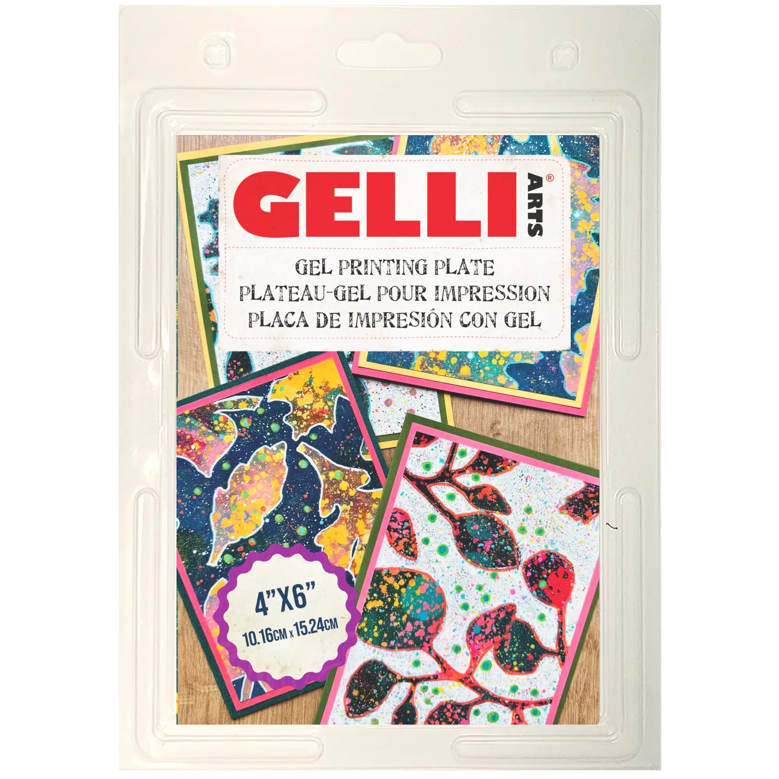 Gelli Arts Gel Printing Plate 4" x 6" | Monoprinting Made Simple for Mixed Media Art — 4" x 6"