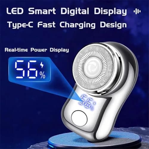 Reodolop Mini Electric Shaver Rotary USB C Rechargeable Lightweight for Travel & Office thumbnail 4