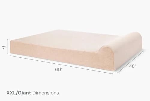Big Barker Giant Orthopedic Dog Bed - 7" Pillow Top with Headrest - 100-300 lbs - Memory Foam for Joint Pain & Arthritis - Washable - 60"x48"x7" thumbnail 3