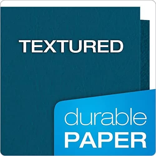 Oxford Twin-Pocket Folders, Blue, Letter Size, 125 Count | Textured Paper for Organized Students thumbnail 5